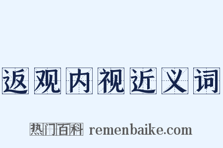 返观内视近义词是什么意思的图片